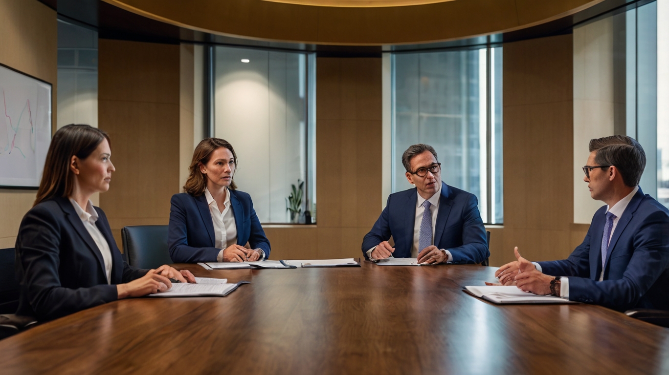 Notre équipe d'audit financier en réunion